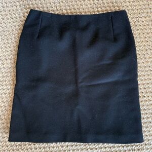 Max Mara Wool Back Pleat Black Women's Skirt, Size 4